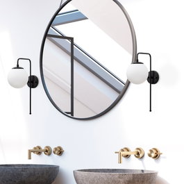 Opviq Viran - 10915 Lámpara de pared Blanco y negro